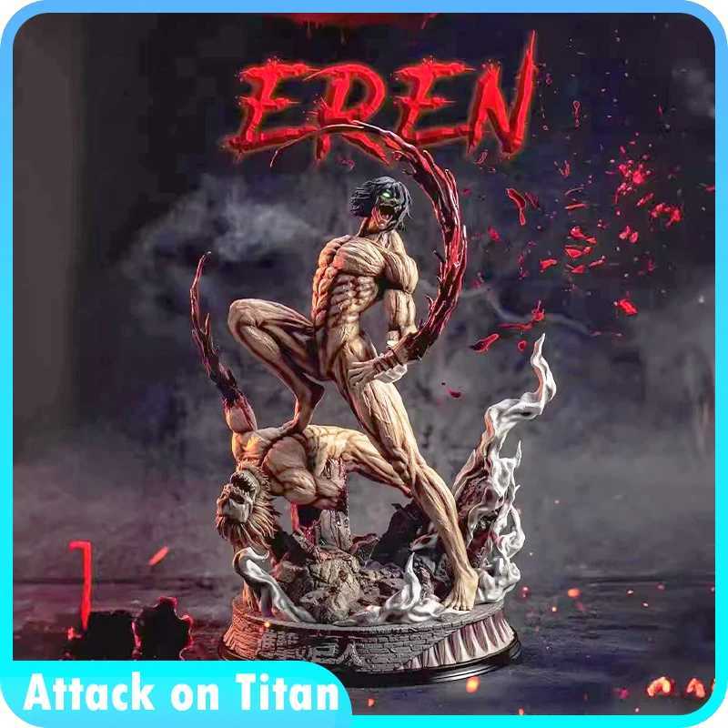 Action Toy Figures 29cm Attack On Titan Eren in Battle form Alan AOT Statue Model Anime Figures Toys Collection Figurine Toys Gifts for Kids 2024 T240521