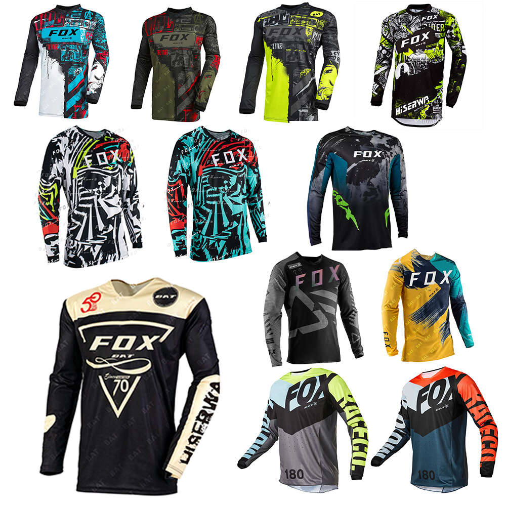Men's T-shirts Camiseta Motocross Shirt Bat Fox Downhill Jersey Enduro Mtb T-shirt Mountain Motorcycle Cycling Maillot Ciclismo Hombre 9e3z