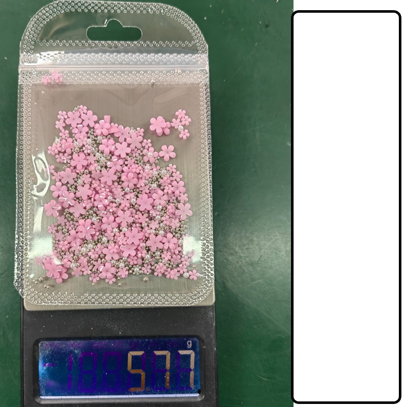 NAR047 200pcs Resin Flower Nail Art Kawaii Accessories Five-Petal Flower Rhinestones Nails Charms Decorations Manicure