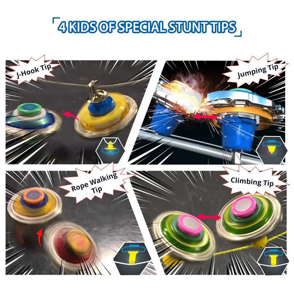 4D Beyblades Infinite Nado 3 Sports Series Super Whisper Rotating Top Gyroscope Interchangeable Stunt Tip Metal Ring Launcher Anime Childrens Toys Q24