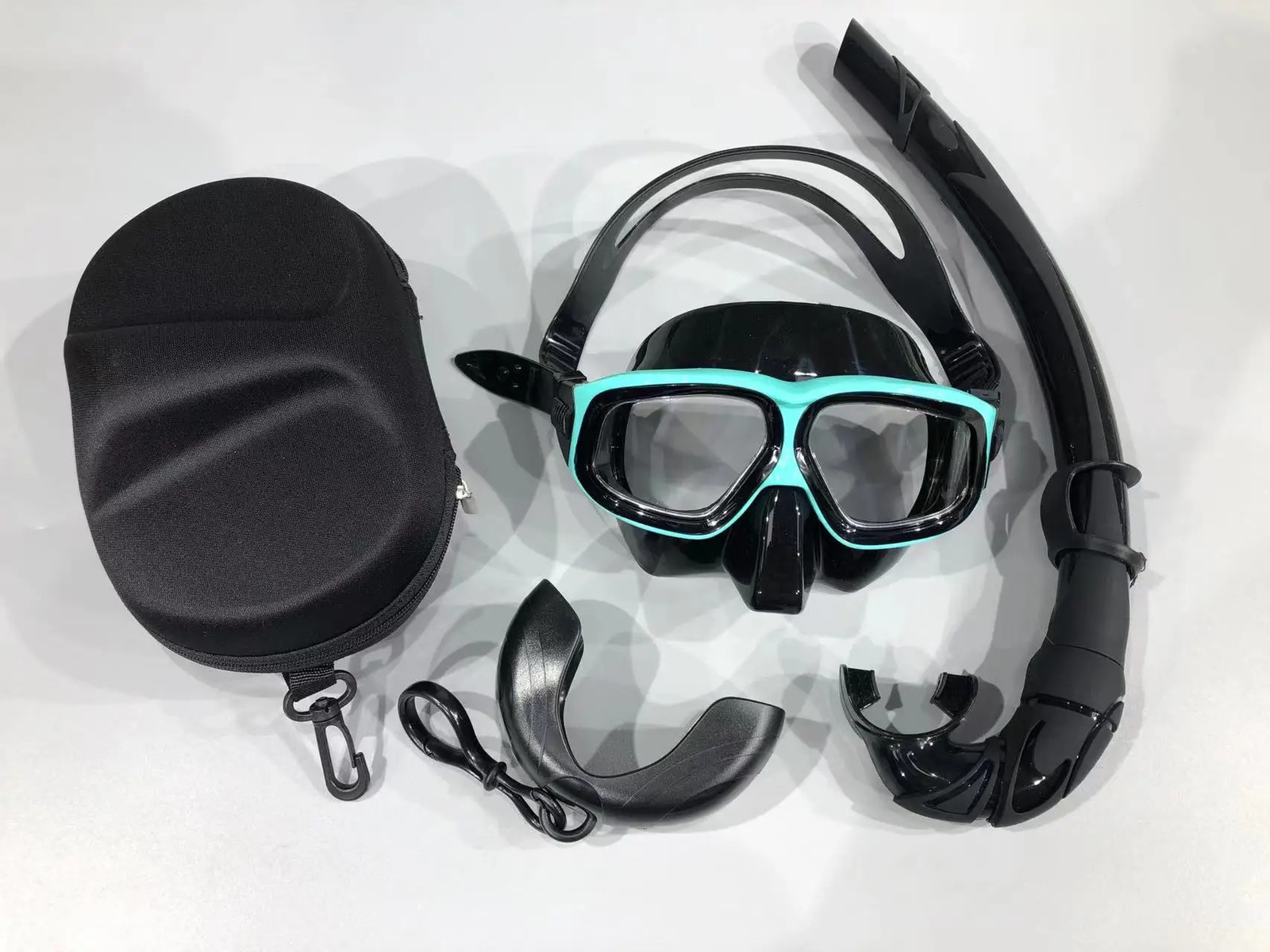 QYQ Snorkeling mask Silicone snorkel Freediving mirror kit HD lens snorkeling equipment 240506