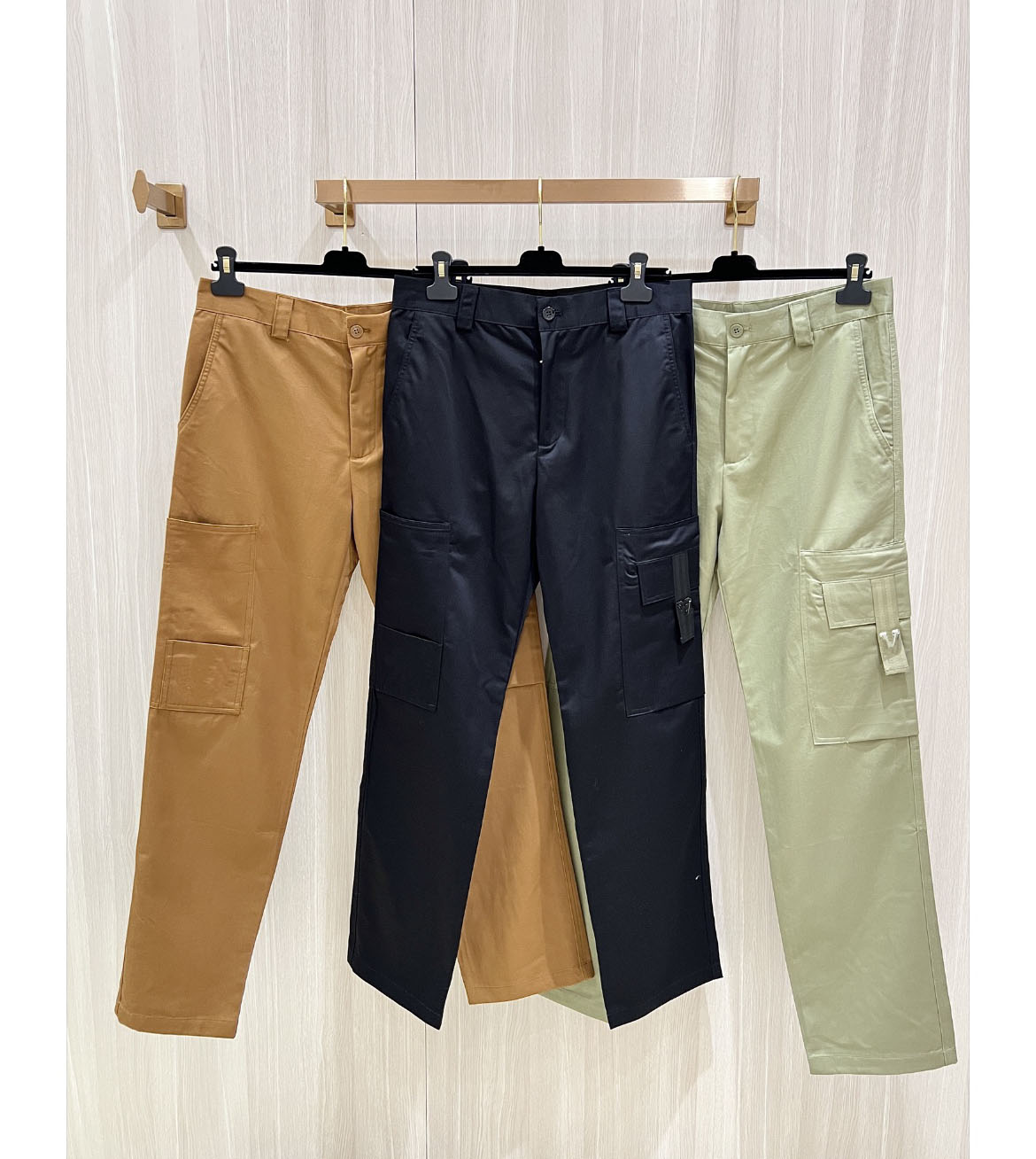 High quality new mens trousers fashion pocket stitching design US size cargo pants highend brand top designer pants