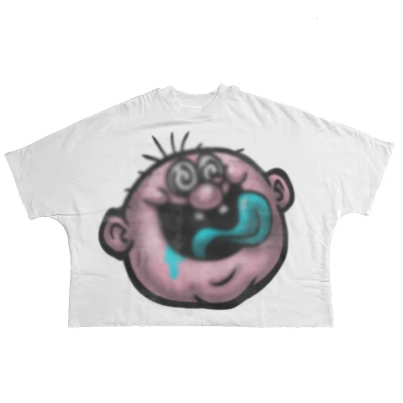 Mens Boxy Tshirts Plain Hearyweight Cotton DTG Streetwear Boys cropped boxy t shirt men T Shirts Printing sleeved Tops 240518