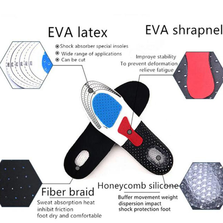 shoe part accessories sport insole silicone shock breathable men women unisex shoe pad run football and basketball Training EVA Insoles