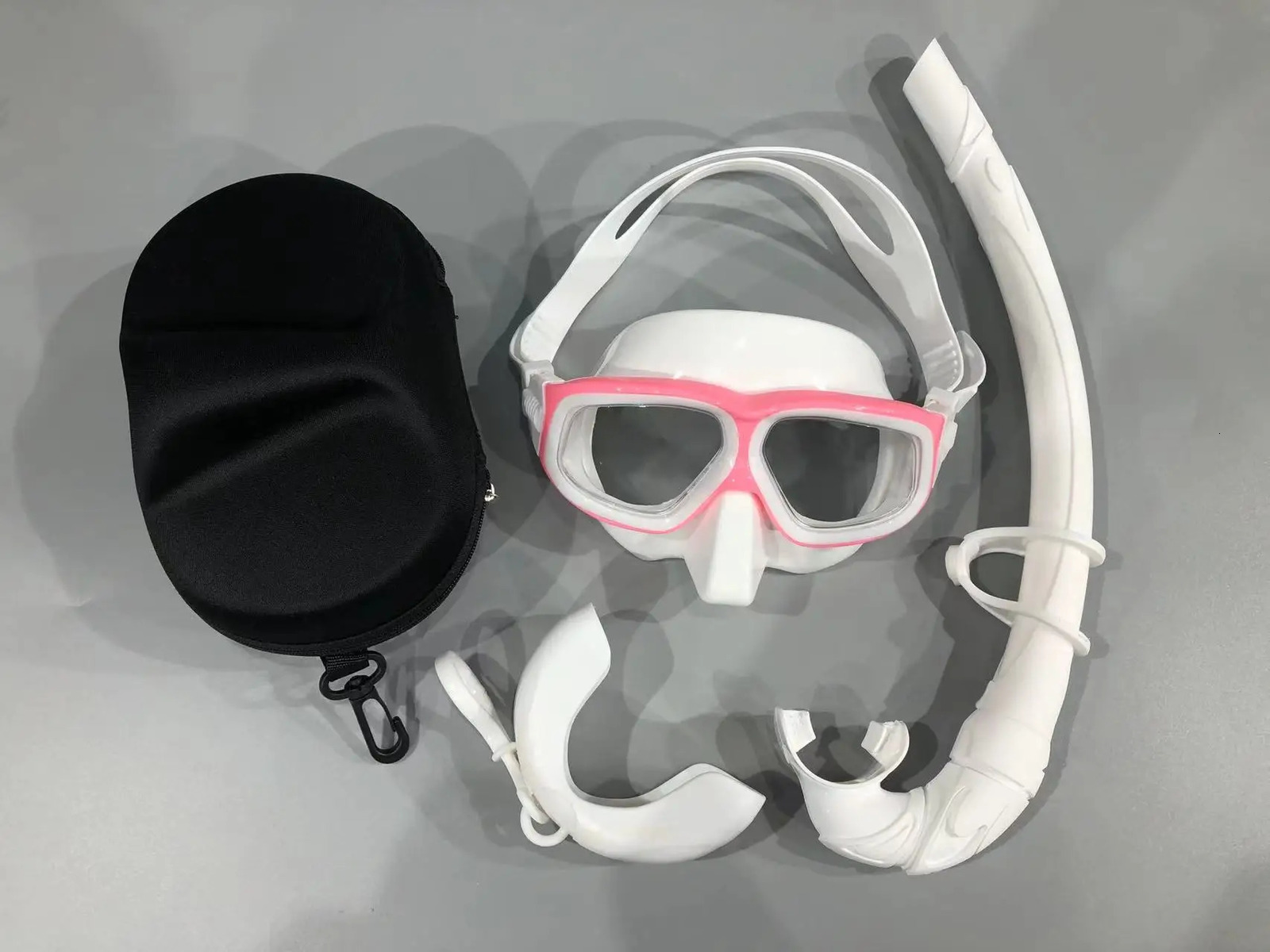 QYQ Snorkeling mask Silicone snorkel Freediving mirror kit HD lens snorkeling equipment 240506