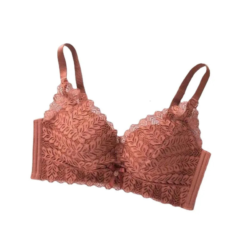 trendy sexy small breasts gathered adjustable underwear womens no rims and breast bras 240508