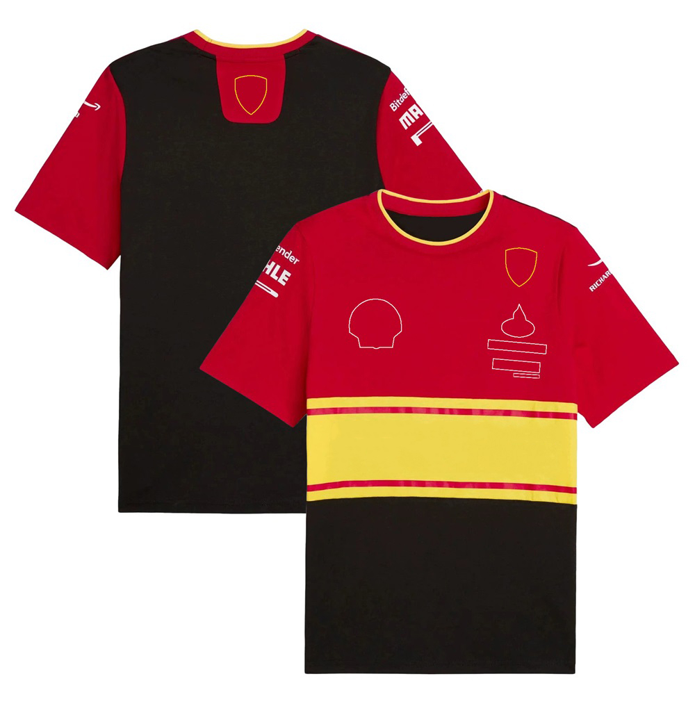 F1 2023 official team summer racing red quick-drying breathable casual sweatshirt plus size driver's clothing