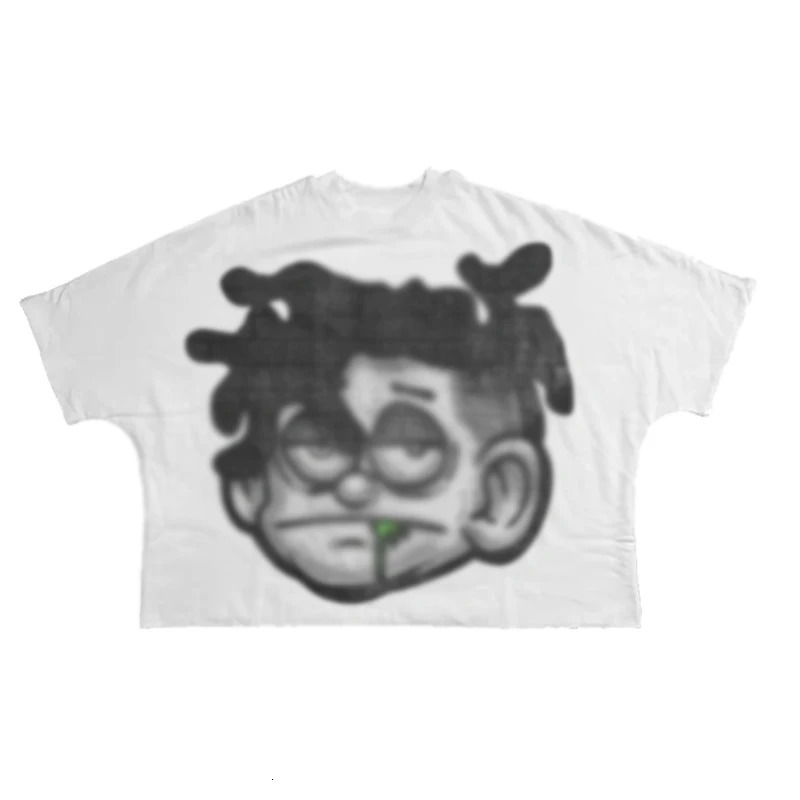 Mens Boxy Tshirts Plain Hearyweight Cotton DTG Streetwear Boys cropped boxy t shirt men T Shirts Printing sleeved Tops 240518