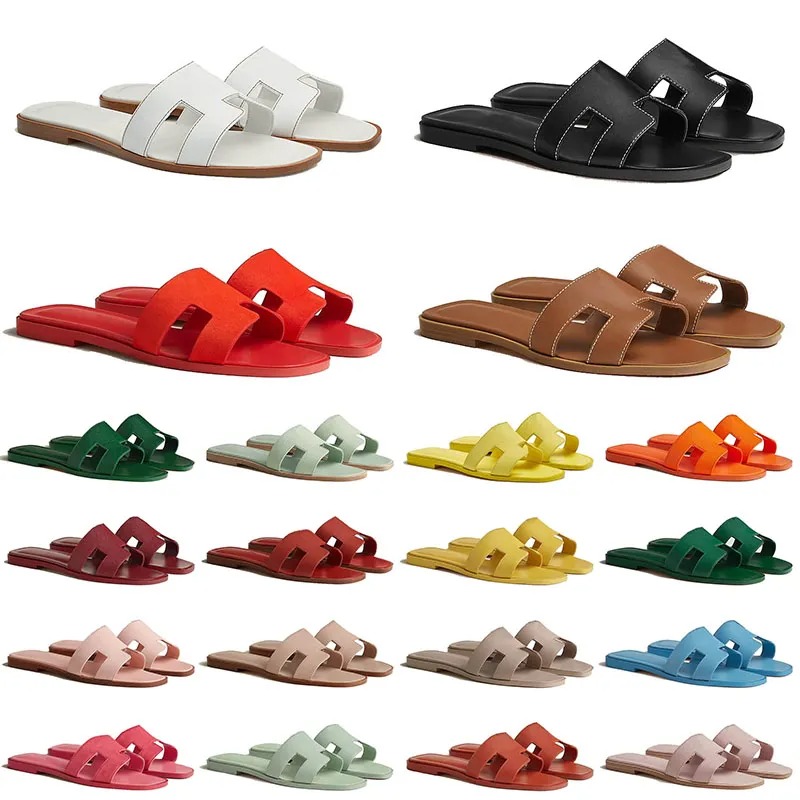 Designer Slides Sandals Women Beach Slippers Genuine Leather Cartoon Big Classic Brand Luxury Summer Flip Flops Men Women Ladies Sexy Slipper