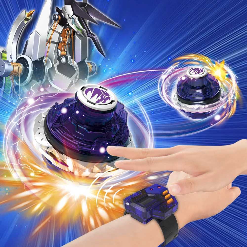 4D Beyblades Infinity Nado 3 Original Electronic Thunder Stallion and Controller Set Metal Ring Combat Gyroscope Automatic Rotation Top Childrens Toy 