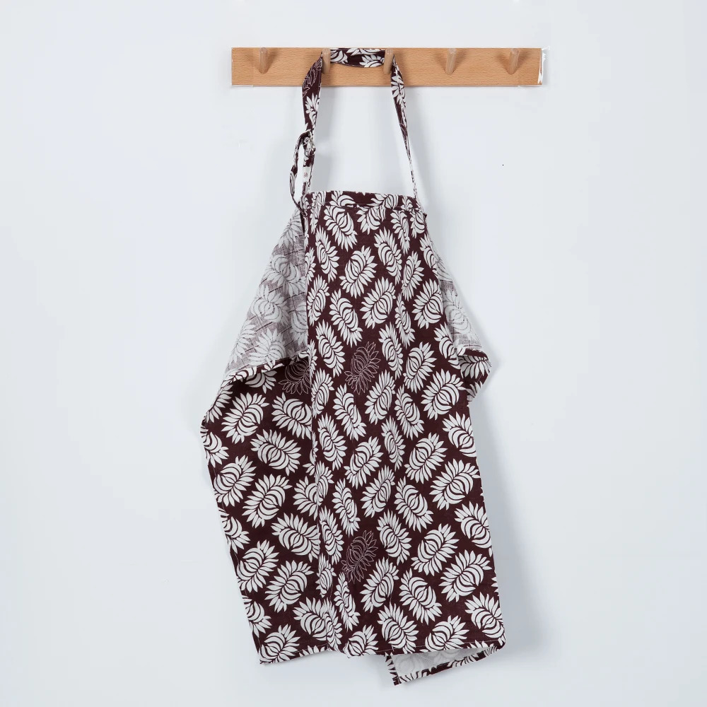 Nursing Apron Breathable Breastfeeding Poncho Cover Up Adjustable Apron Flower Print Outdoor Nursing Cloth Breastfeeding Blanket 240523