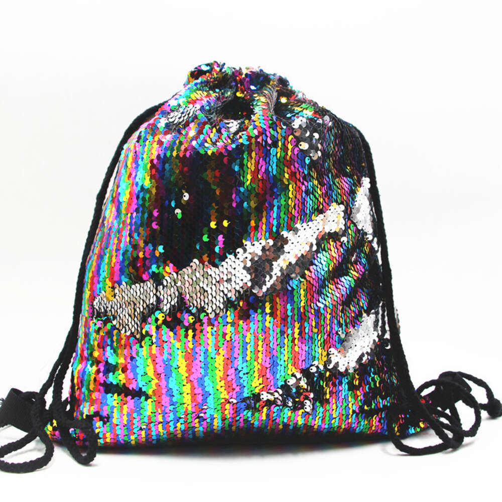 Ddmytiger Ddmytiger CM Mermaid Sports Bag Drawstring Backpack Sequin Outdoor Shoulders H