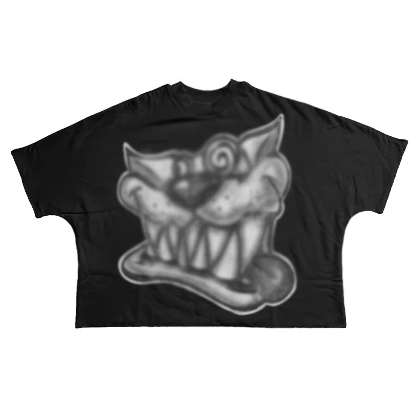 Mens Boxy Tshirts Plain Hearyweight Cotton DTG Streetwear Boys cropped boxy t shirt men T Shirts Printing sleeved Tops 240518