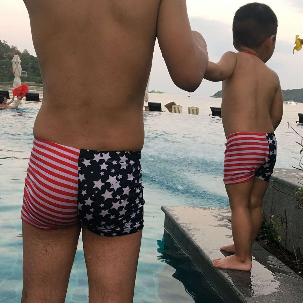 Ddmytiger Ddmytiger Parent Child Boys Swimming Trunks Adults And Children S Flat Angle Shorts Low Price Swimsuits Dad Hot Spring H
