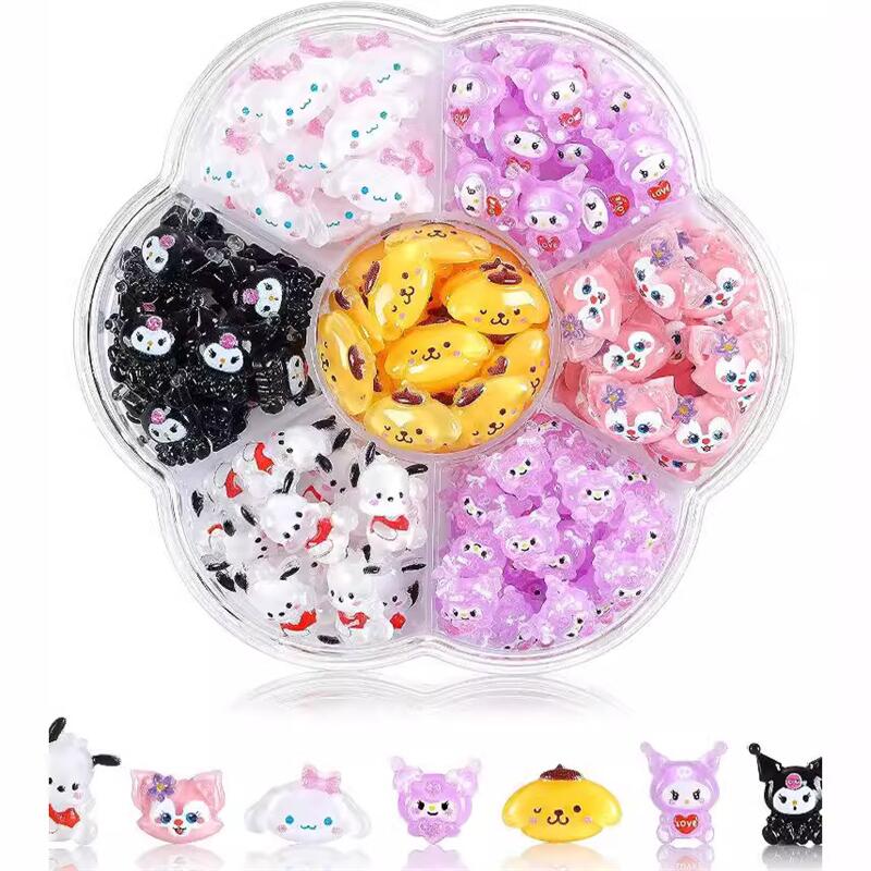 NAR052 70Pcs Nail Art Charms Cartoon Nail Jewelry Rhinestone Gems Kit DIY Craft