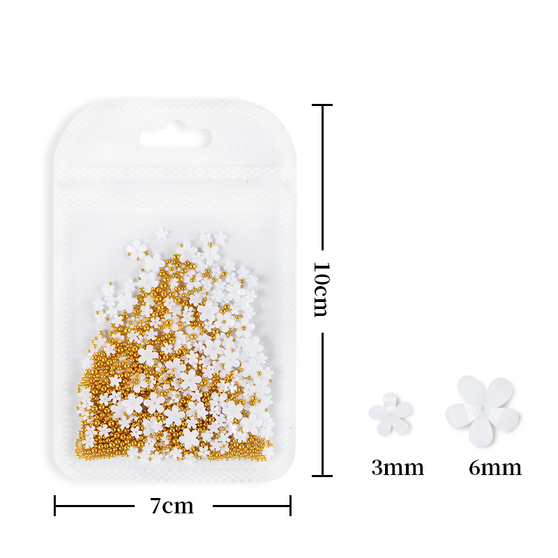 NAR047 200pcs Resin Flower Nail Art Kawaii Accessories Five-Petal Flower Rhinestones Nails Charms Decorations Manicure