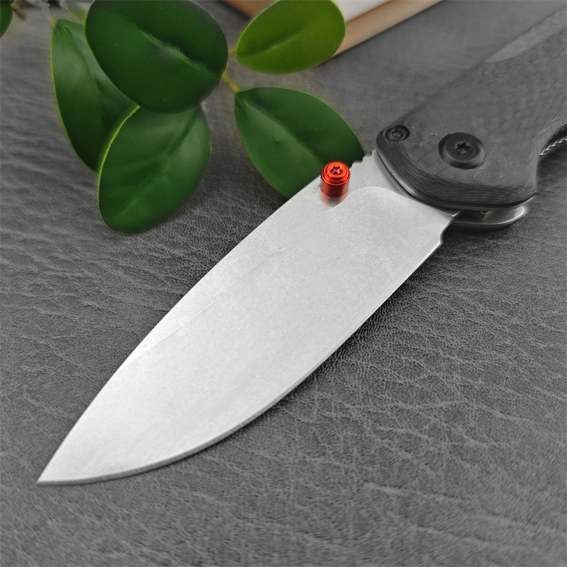 Mini Freek 565-1 EDC Pocket Folding Knife with Black Carbon Fiber Handle Outdoor Tacticals Self Defense Survival Knive Men Collector Gift Camp Tool 53