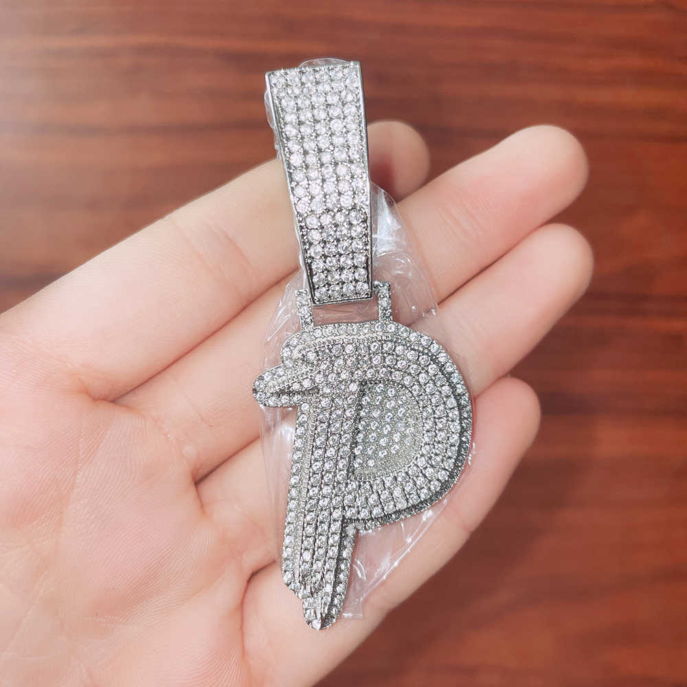 Hiphop Jewelry Custom Letter Iced out Pendant Name Gold Necklace Cuban Chain Micro Paved CZ Personalized