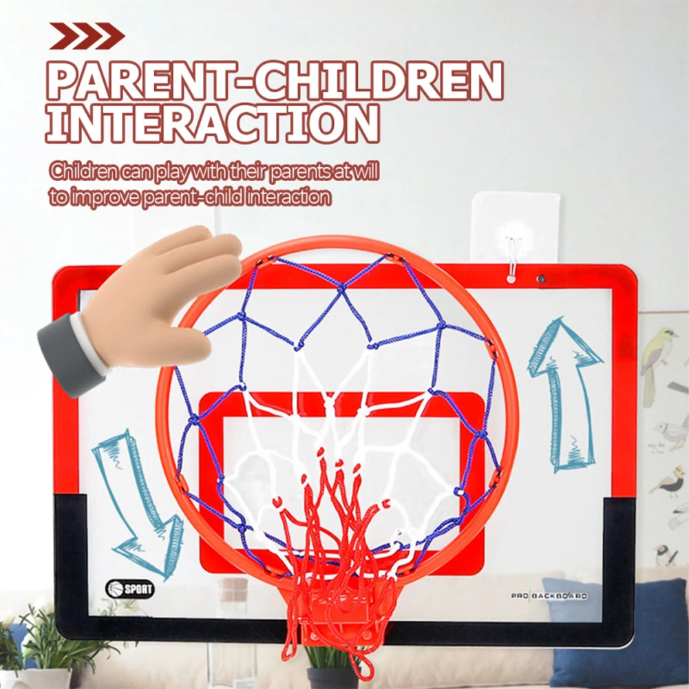 Indoor Basketball Hoop for Children Safety Funny Game Kids Home Exercise Set Wall Frame Stand Hanging Backboard 240513