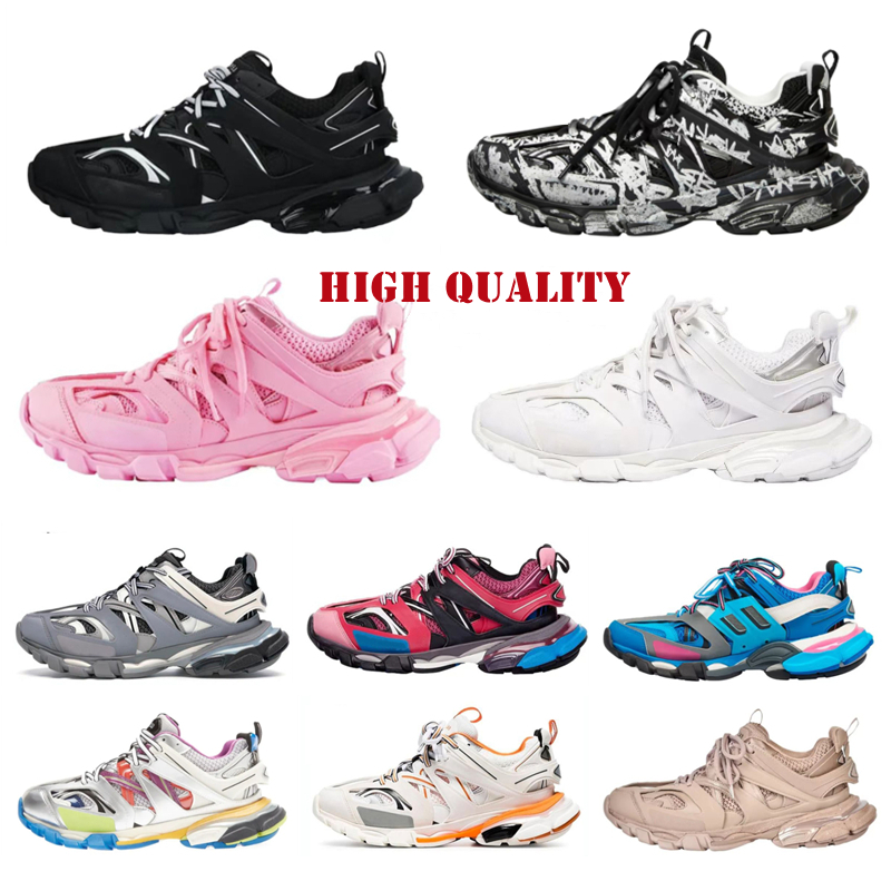 Luxury Designer shoes Mens Women Casual Shoes Track 3.0 Triple white black trainers Chunky sneakers leather Trainer Nylon Printed Platform shoes Sneakers