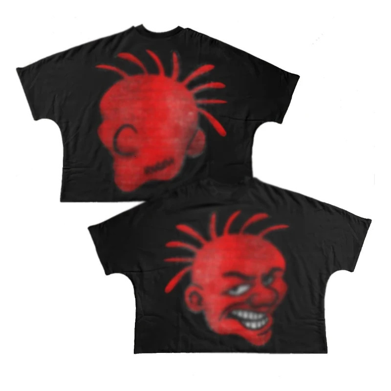 Mens Boxy Tshirts Plain Hearyweight Cotton DTG Streetwear Boys cropped boxy t shirt men T Shirts Printing sleeved Tops 240518