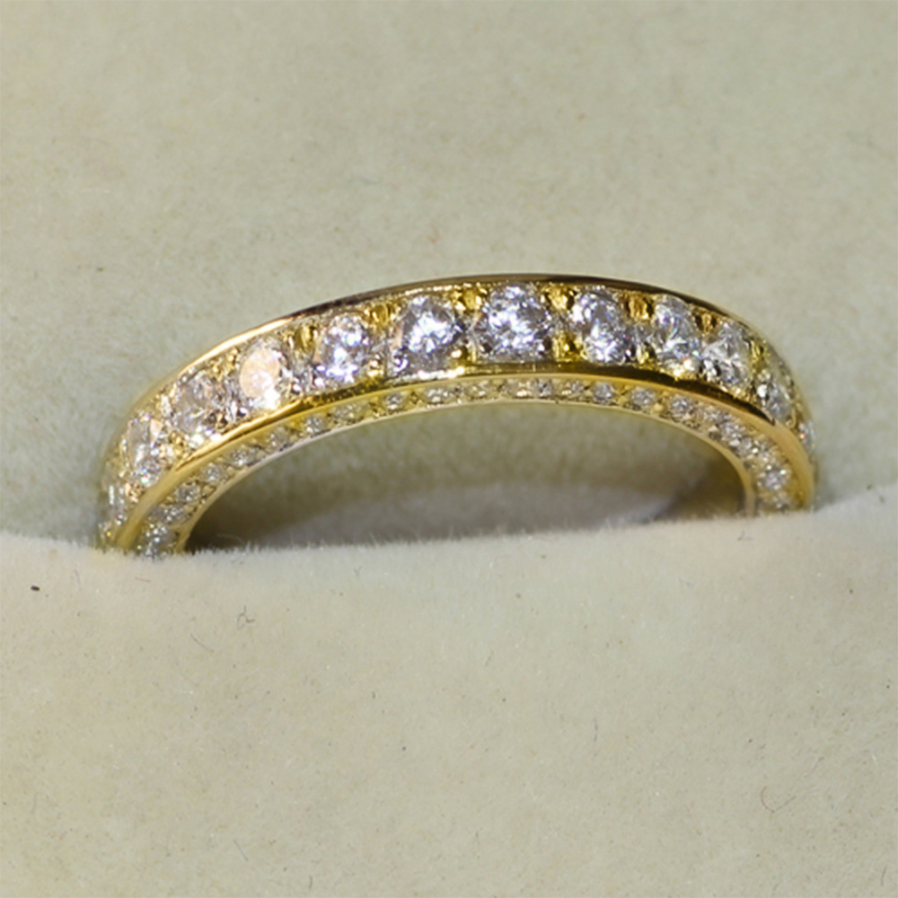 Cubic Zircon Diamond Ring Band Charm Designer Jewelry Silver Gold Iced Out Diamond Finger Tail Engagement Wed Rings Gift Fashion Fine Jewelry