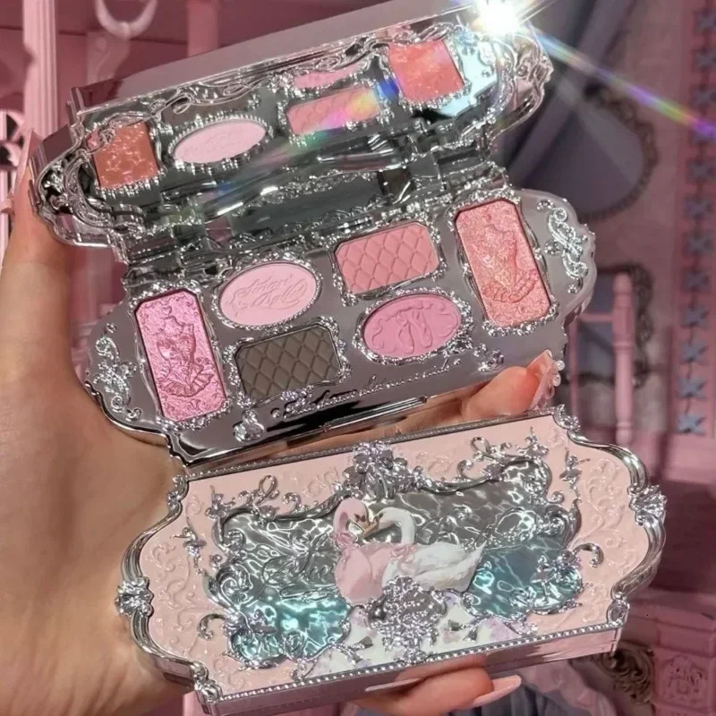 Hua Knows Swan Ballet 6 Color eye shadow Palette Durable easy to wear matte pearlescent eye shadow makeup palette 240522