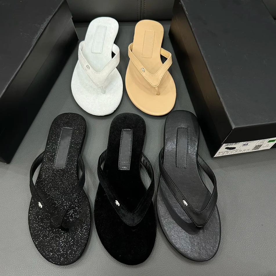 France slides Women Flat Sandals Mule Shoe dermis Luxury Brands Shoes Woman Ladies Summer Customized high-end Flip Flops Slippers Diamond pearl slippers
