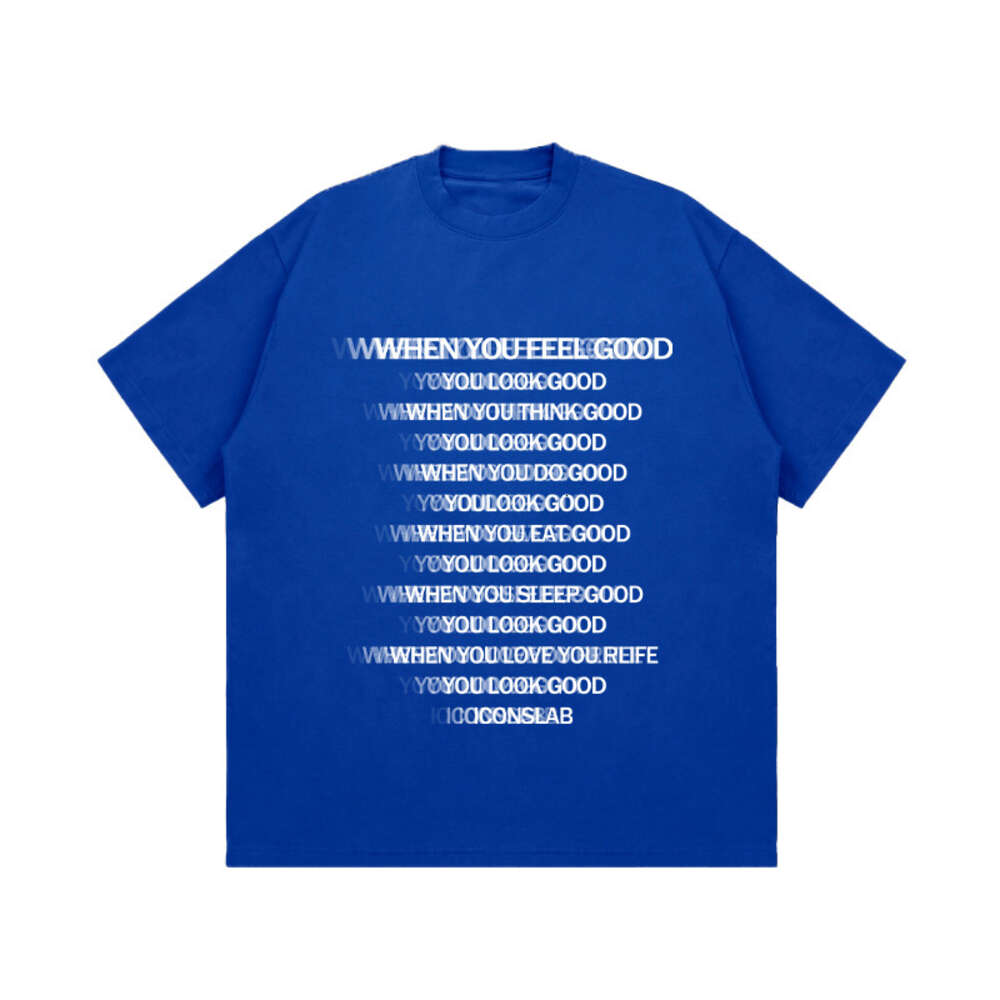 American style high street random code overlapping letters digital printing short couple hip-hop trendy brand loose half sleeved T-shirt M523 36 ddmym