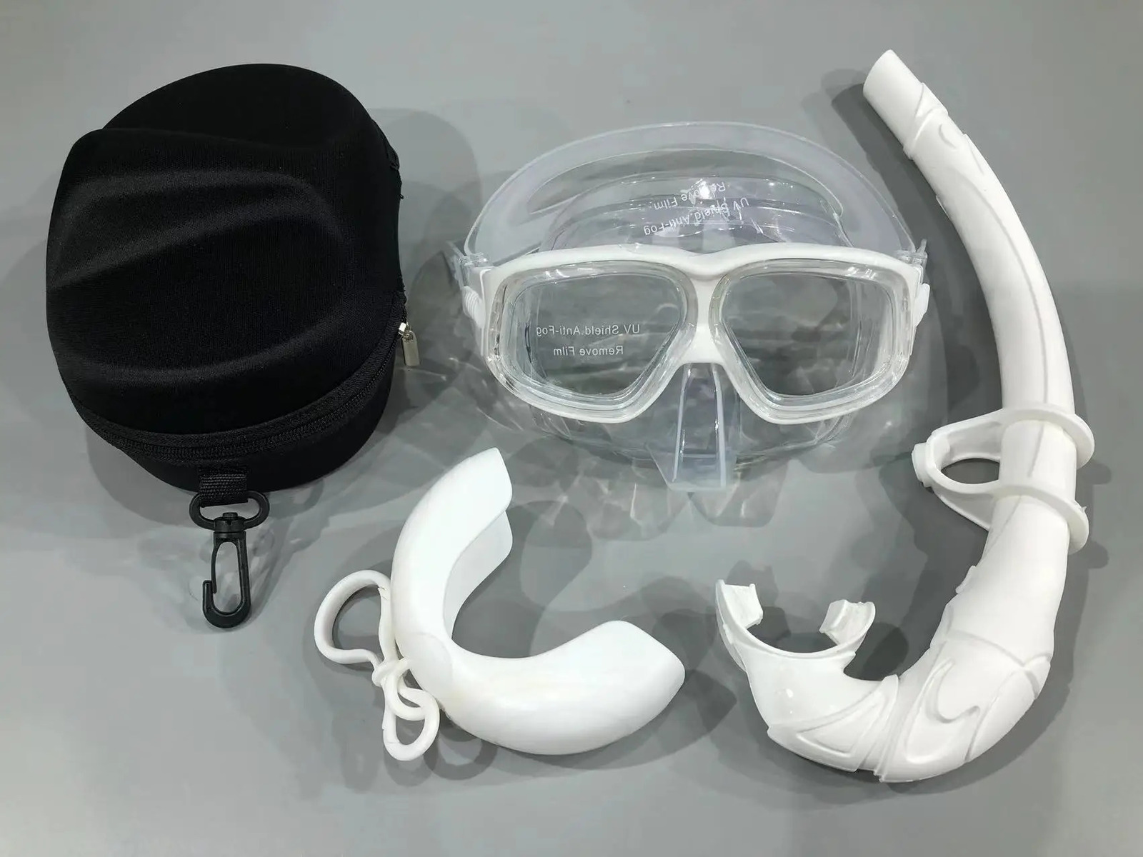 QYQ Snorkeling mask Silicone snorkel Freediving mirror kit HD lens snorkeling equipment 240506