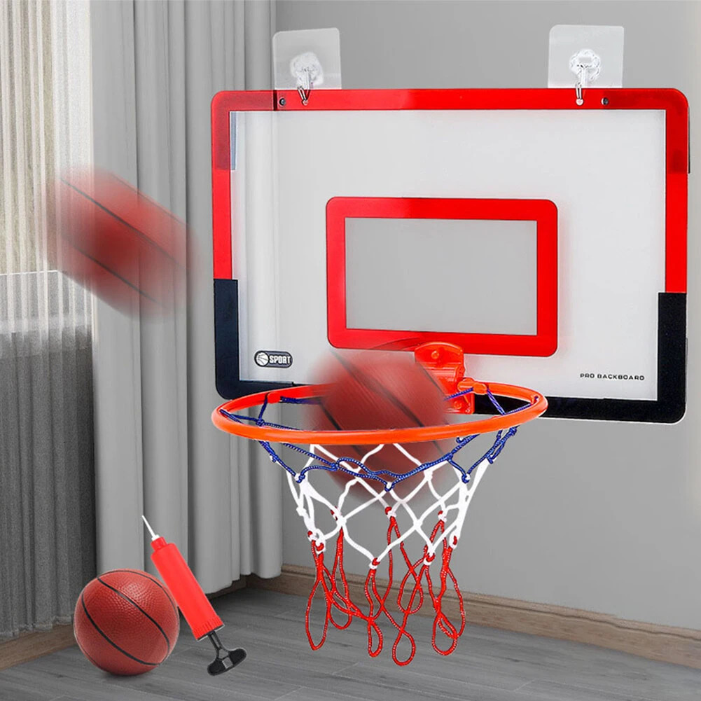 Indoor Basketball Hoop for Children Safety Funny Game Kids Home Exercise Set Wall Frame Stand Hanging Backboard 240513