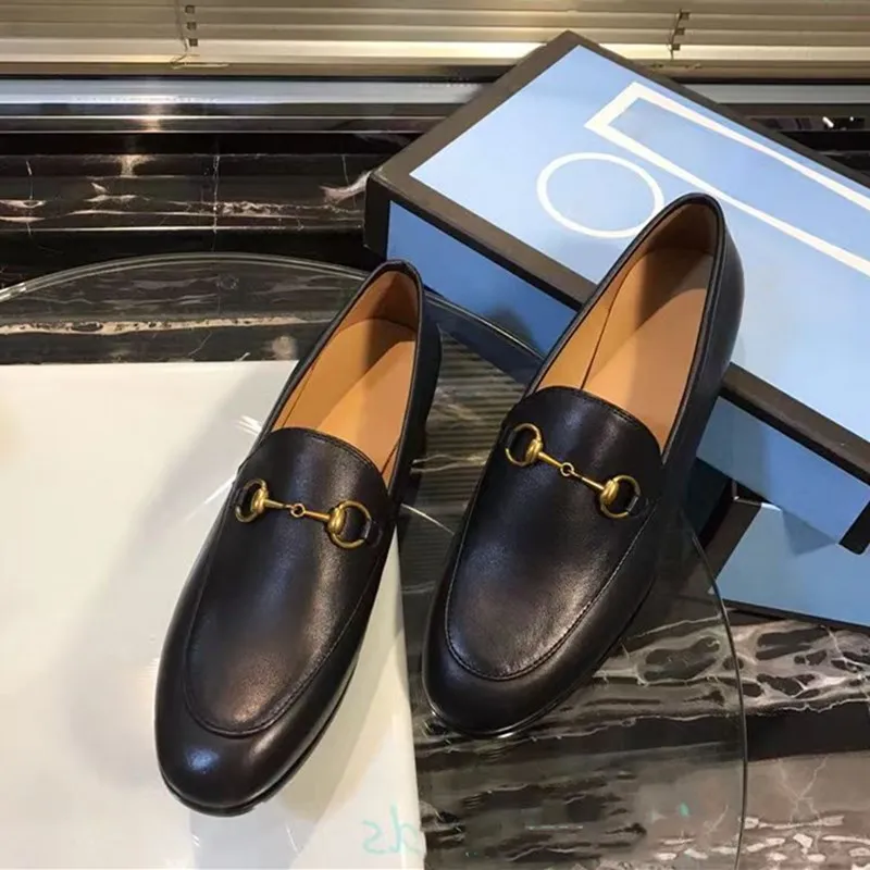 Loafers Women Flat Dress Shoes Designer Mules Leather Casual Shoe Classics Horsebit Loafer