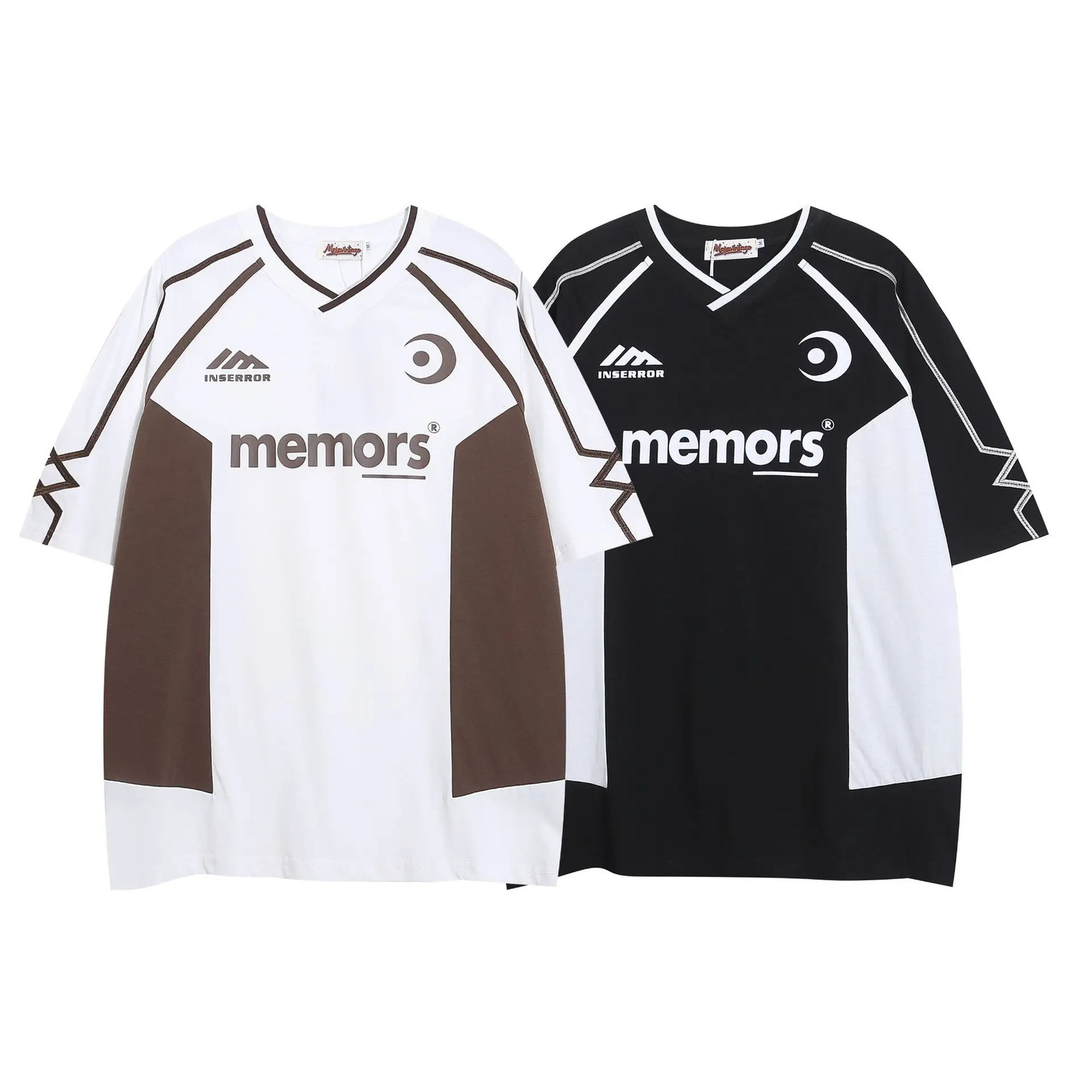 Summer Colour Blocking Loose Sport Tshirt Men Women Casual Short Sleeves Tees Harajuku Trend Style Tops 240518