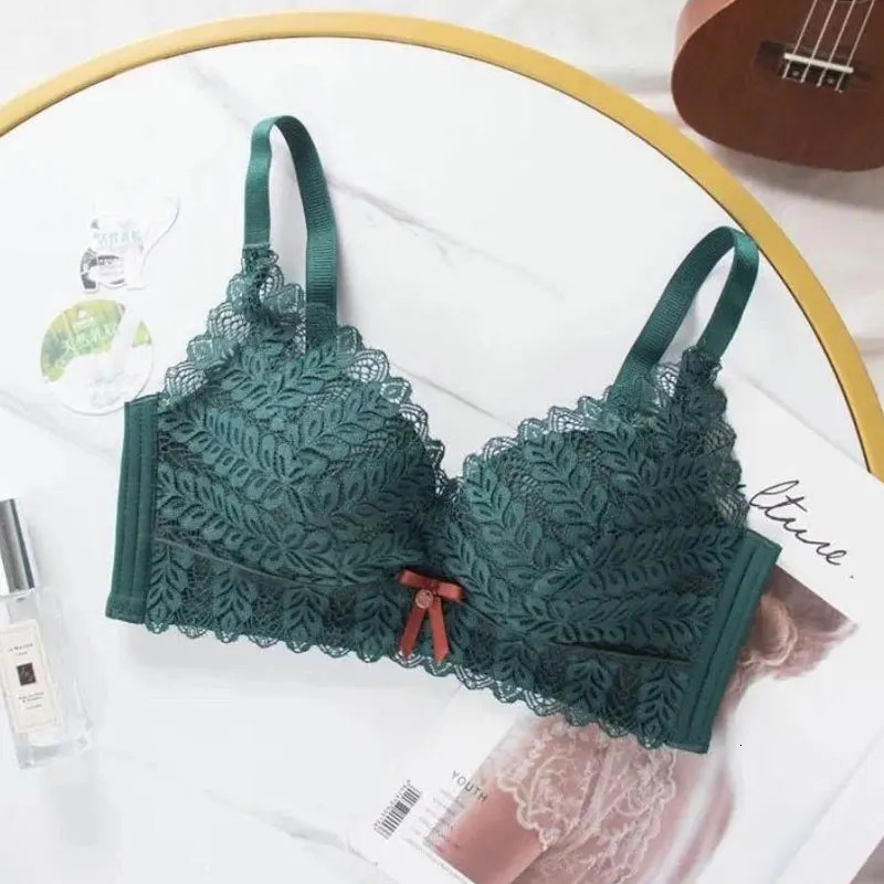 trendy sexy small breasts gathered adjustable underwear womens no rims and breast bras 240508