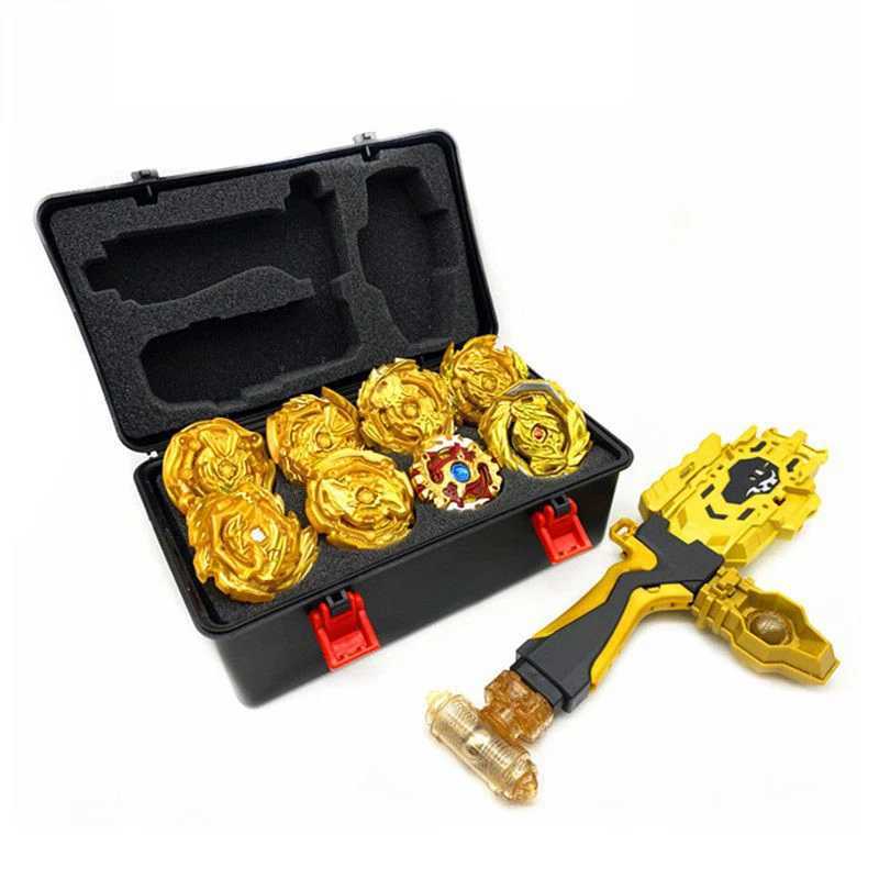 4D Beyblades 2022 New Rotating Top Burst Arena Toy Set Gold Beylade Burst with Launcher and Storage Box Bayblade Bable B 135 Q240522