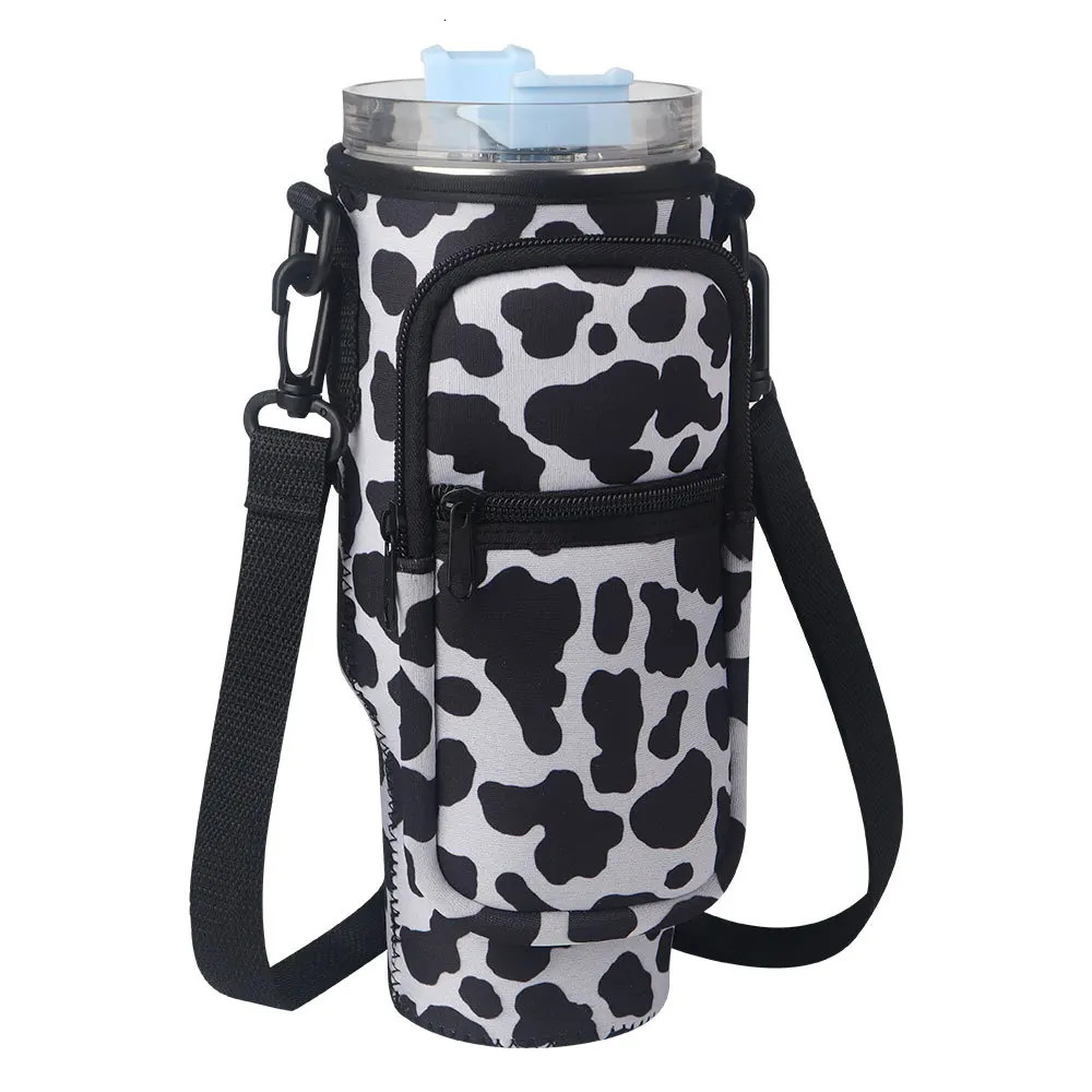 Insulated Water Bottle Cover Multi-functional Bottle Leak-proof Cup Sleeve Neoprene Bag With Pouch Waterproof Cup Cover 240510