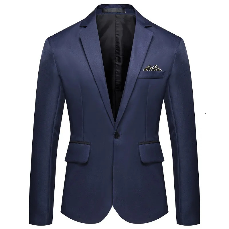 8 Colors Mens Suit Business Casual No Iron Single Row Single Button Split Collar Wedding Party Coat Slim Fit Office Blazer 240518