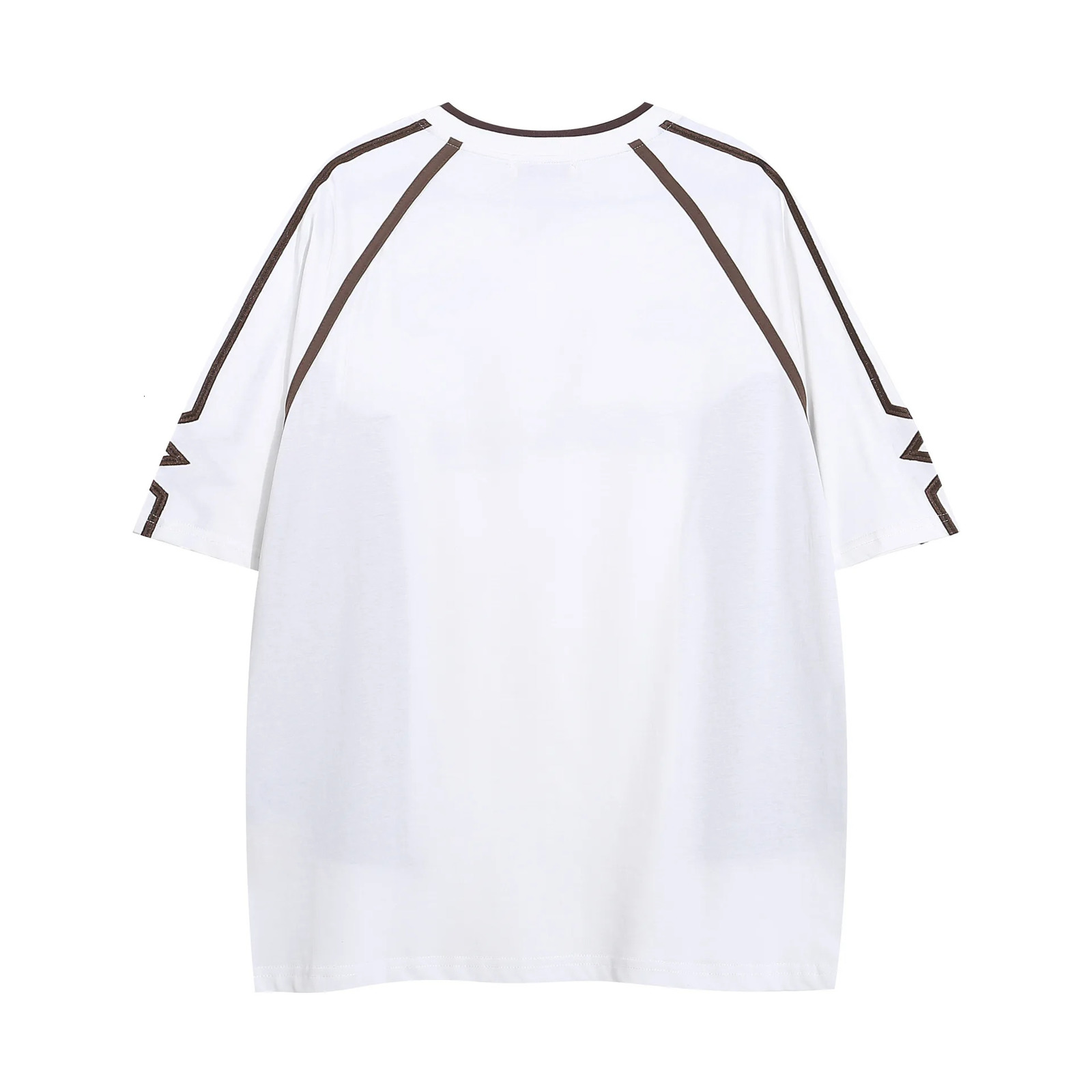 Summer Colour Blocking Loose Sport Tshirt Men Women Casual Short Sleeves Tees Harajuku Trend Style Tops 240518