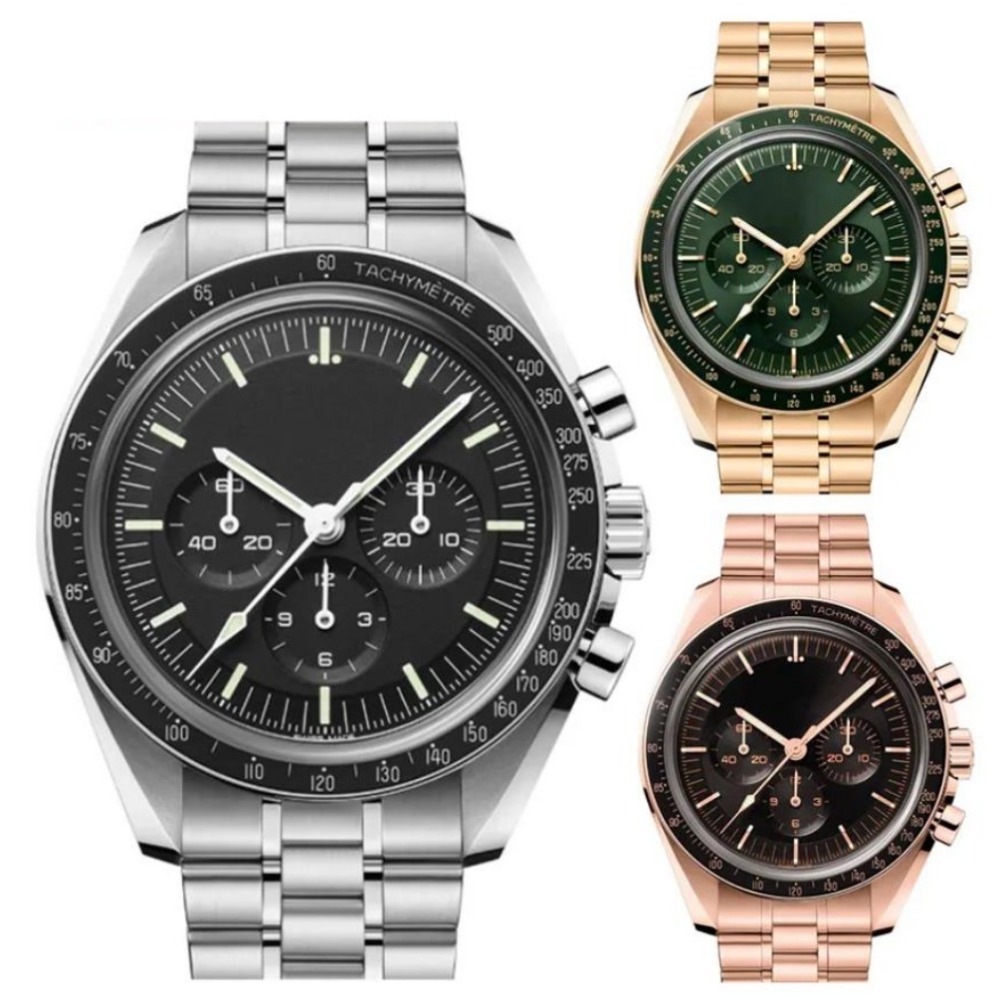 Mens Watch 42mm Rose gold orologio moon automatic mechanical movement watches fashion mechanical montre de luxe waterproof watchs