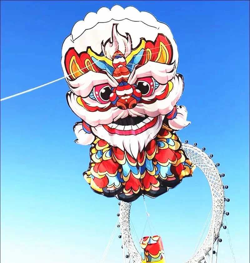 Kite Accessories lucky lion kite flying soft kite for adults kites line traditional kite giant kites for adults inflatable kite fly