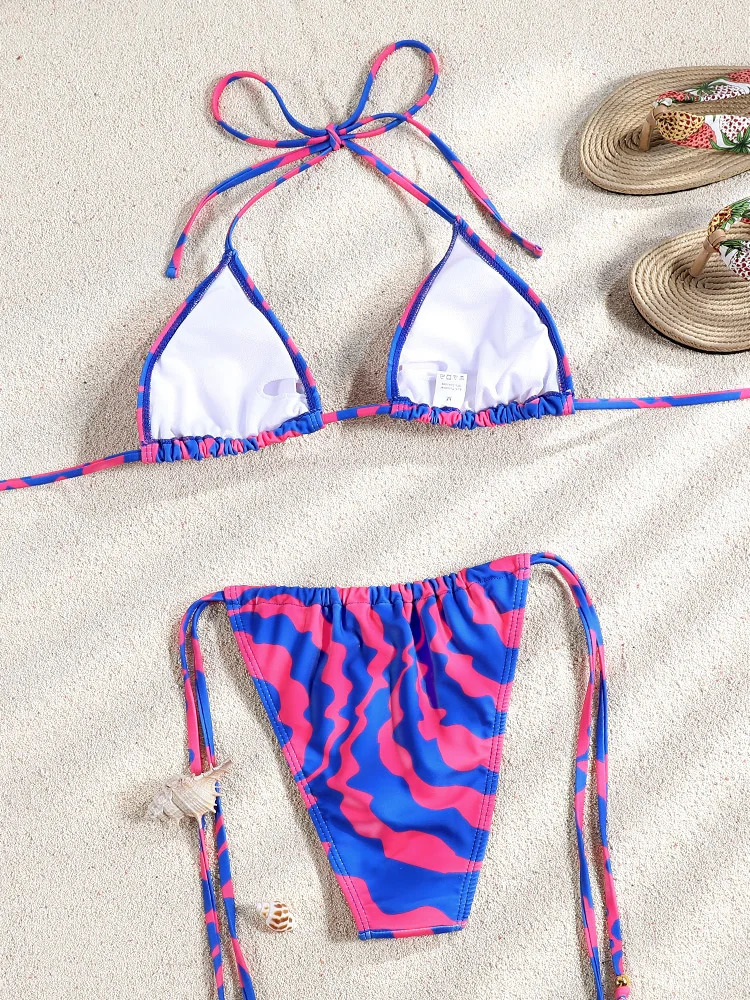 ZRTAK Push Up Bikinis Sexy Swimwear Women Swimsuits Pleated Thong Biquini Sexy Bathing Suit Two Piece Bikini Set Beachwear 240523