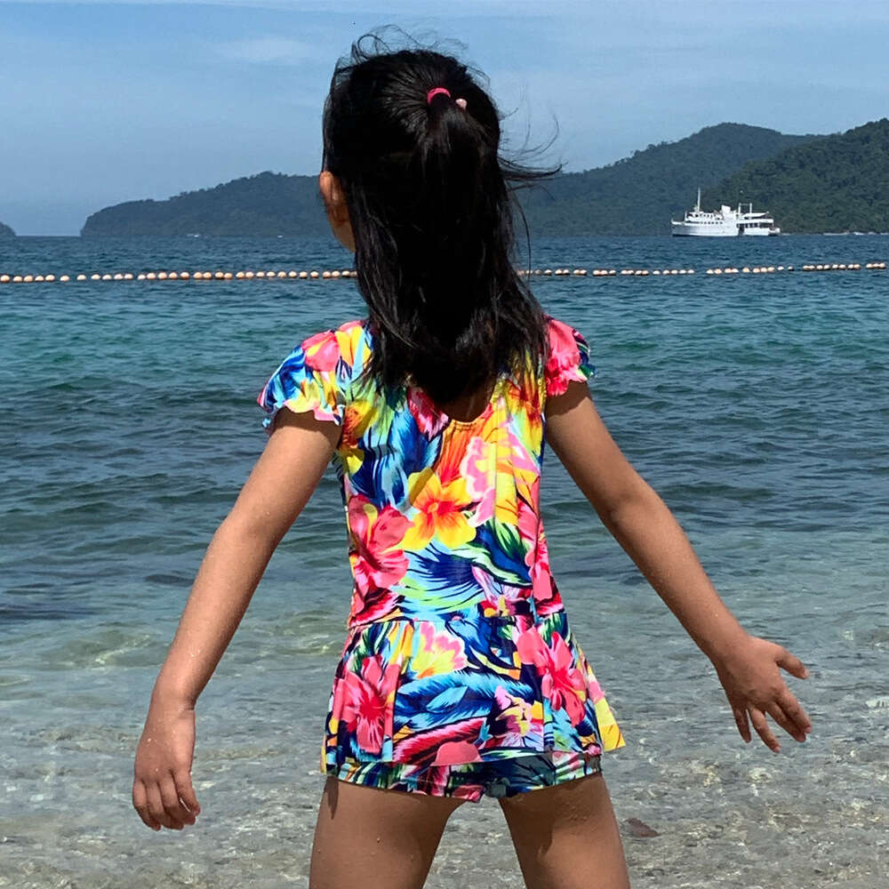 Ddmytiger Ddmytiger Girl S One Piece Princess Skirt Style Cute Korean Short Sleeved Medium To Large Baby Swimsuit Children H