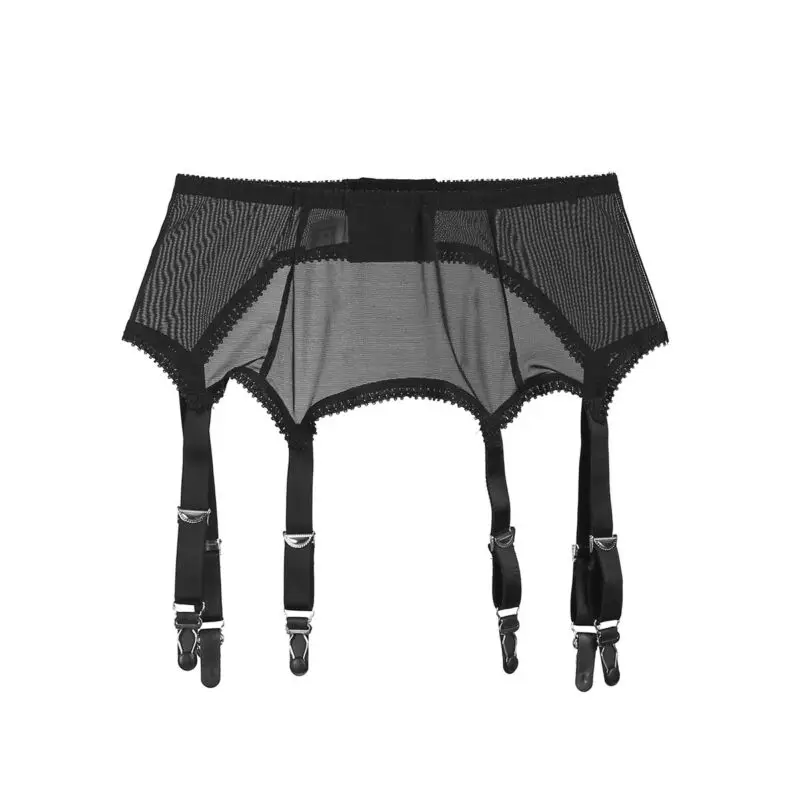 Hirigin Womens 6 Metal Buckles Straps Garter Belt Sexy Lingerie Suspender Solid Elastic Belt 3 Colors