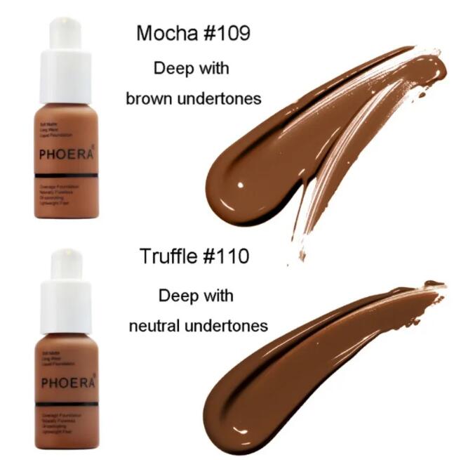 2026 New Liquid Concealer Phoera Face Naturally Flawless Matte Oil-Control Waterproof Long Lasting Foundation 30ml 8 Colors Optional