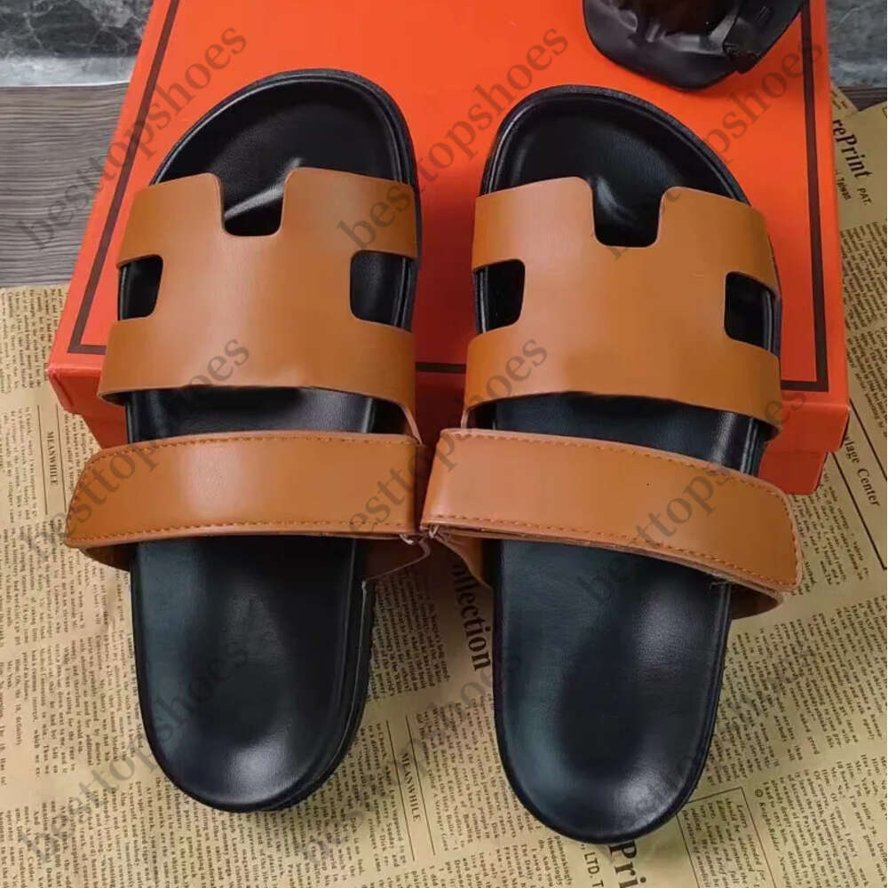 with box designer women sandals leather summer and winter beach flat bottomed plush slippers 5555AAAA