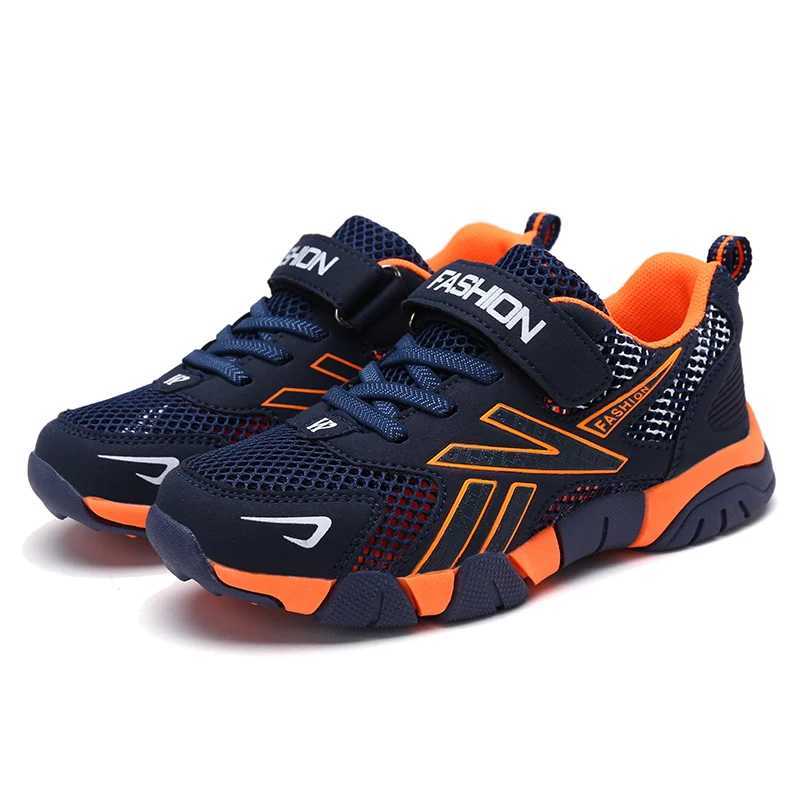 Athletic Outdoor 2022 Boys Sneakers Children Sports Shoes Casual Design Mesh Summer Running Tennis Children 7-12 Years Boys Shoes H241223