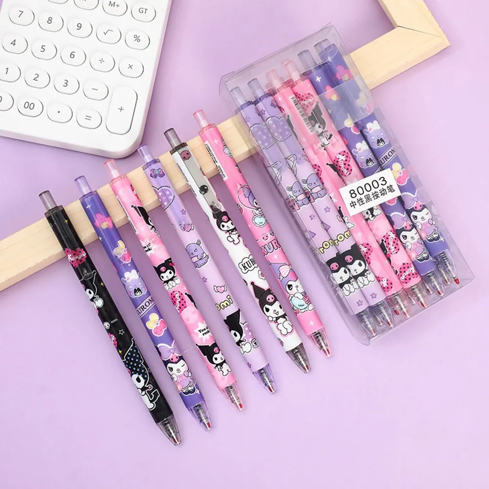 Cute Kuromi Pen Student Stationery 0.5mm Black Ink Pens Kawaii Kuromi Writing Gel Pen School Office Stationery Supplies