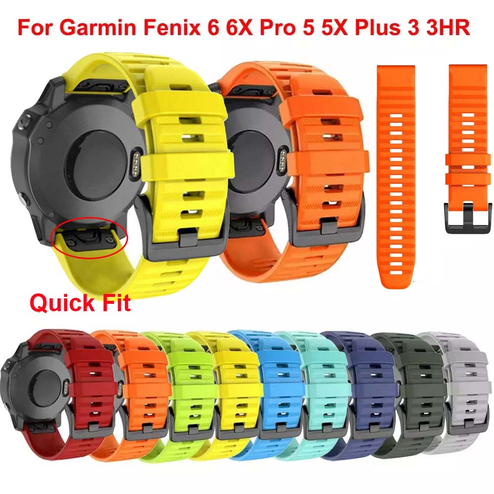 26 22mm Silicone Watchband Wrist Watch Strap for Garmin Fenix 7X 7 6X 6Pro 5X 5Plus Epix Gen 2 Smartwatch QuickFit Bracelet Band