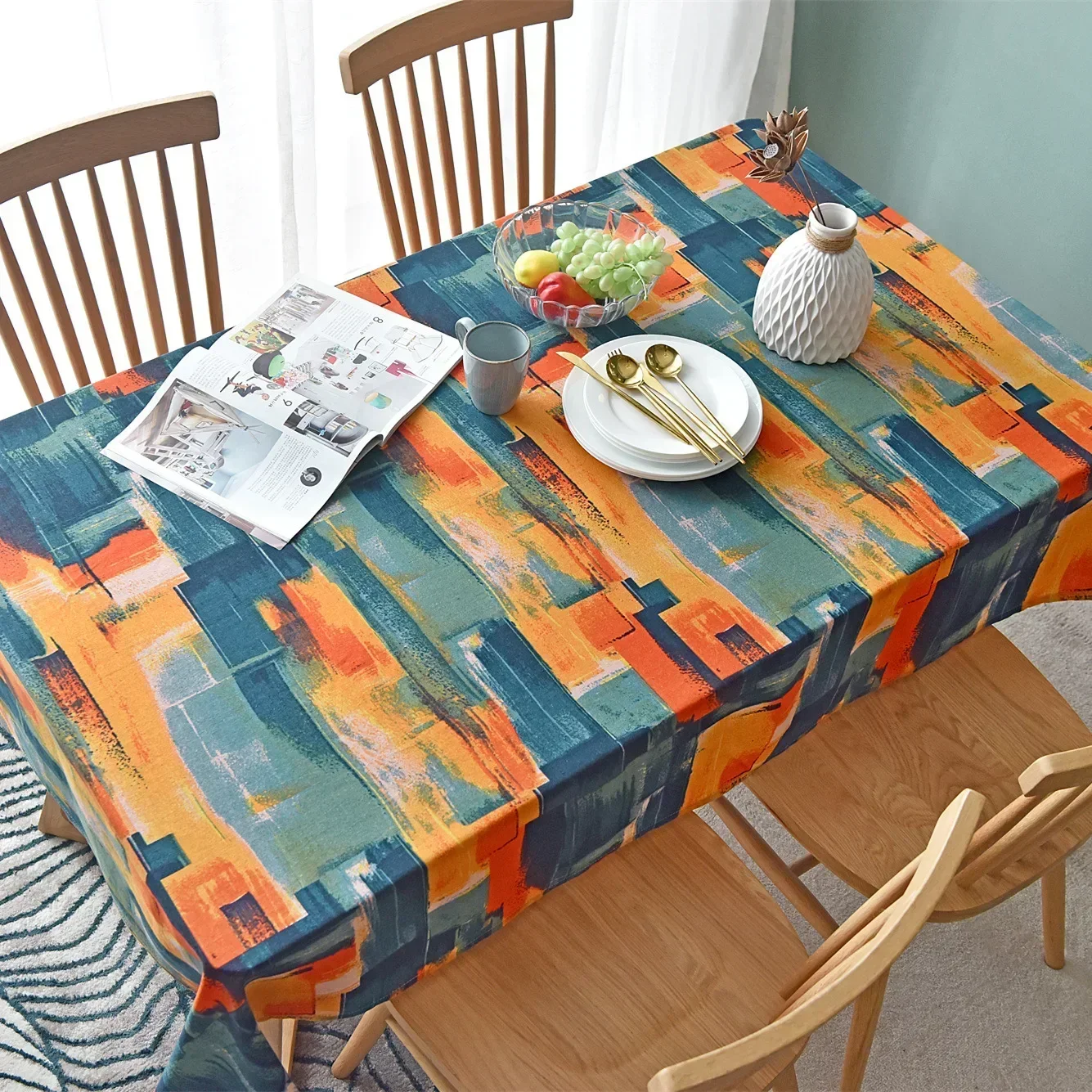 Coffee Table Cloth Covth Printing Cloth Mediterranean Cafe Table Clotalha De Mesa 597F01