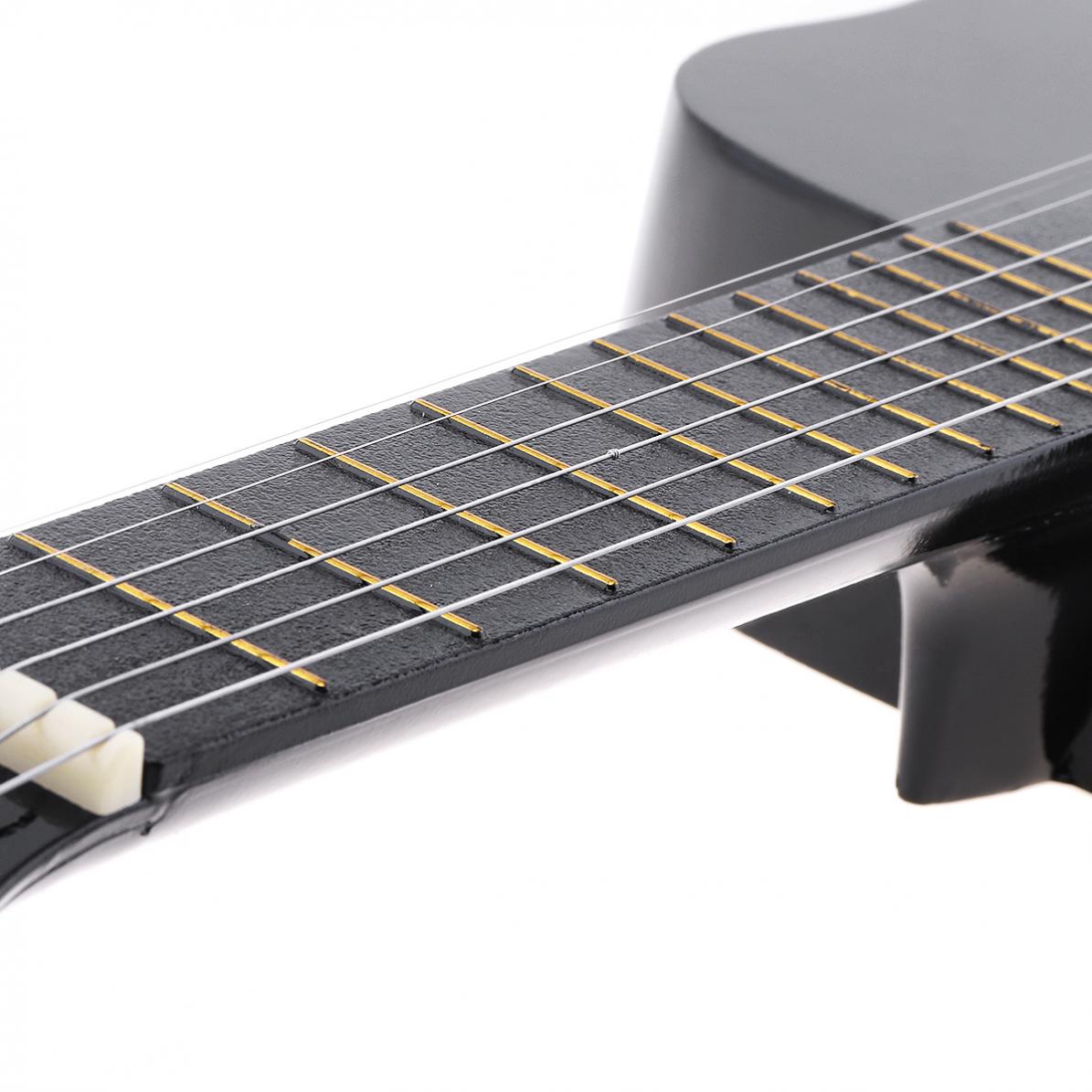 25 Inch Acoustic Guitar Black Basswood Adults Guitarra with Pick Strings Musical Instrument Gifts for Children and Beginner